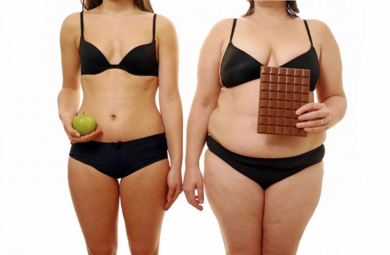 mulher gorda e magra depois de perder peso em um mês