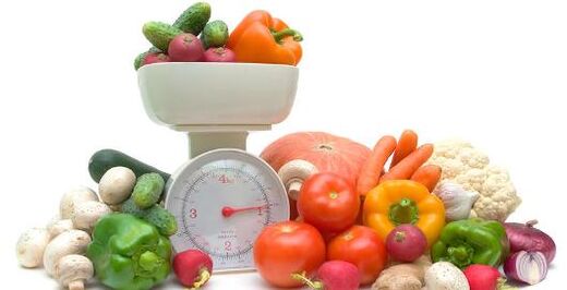 pesando vegetais para diabetes